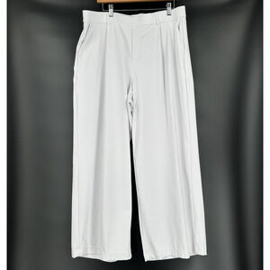 Halara Womens Wide Leg Pleated Pull-On Pants Size 1X High Rise Pockets Stretch